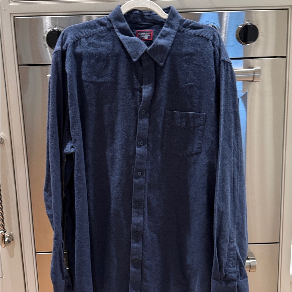 Worn Once Navy Flannel UNTUCKit Buttondown XXXL